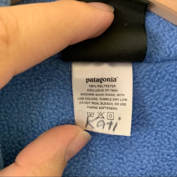 Patagonia Capilene Fleece Quarter-Zip Midweight Pullover in Size Small | Blue - Picture 7 of 10